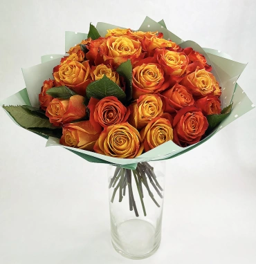 Монобукет из роз «Солнечный день»