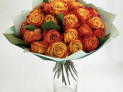 Монобукет из роз «Солнечный день»