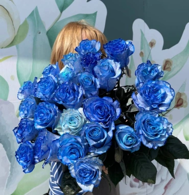 Монобукет «Синие розы»