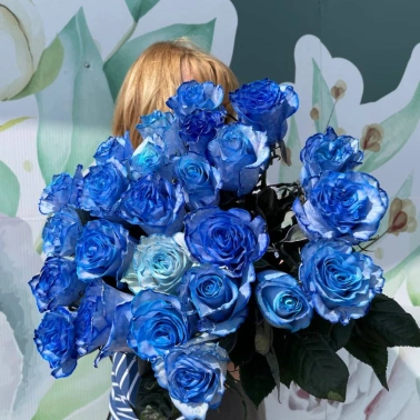 Монобукет «Синие розы»