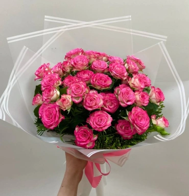 Монобукет «Букет из кустовых роз»