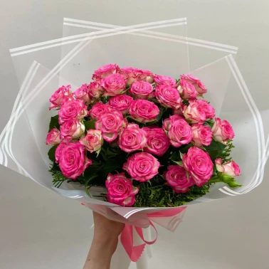 Монобукет «Букет из кустовых роз»