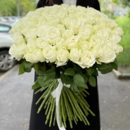 101 белая роза под ленту 0