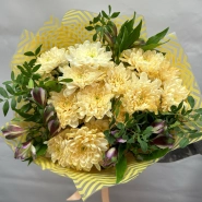 Букет из хризантем и альстромерии &laquo;Незнакомка&raquo; 2
