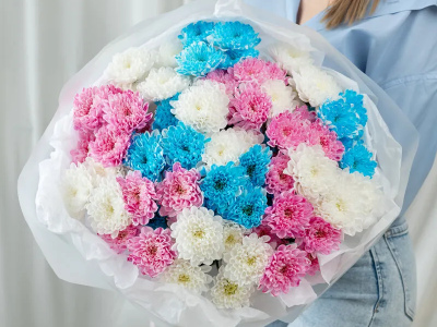 Букет из хризантем микс 