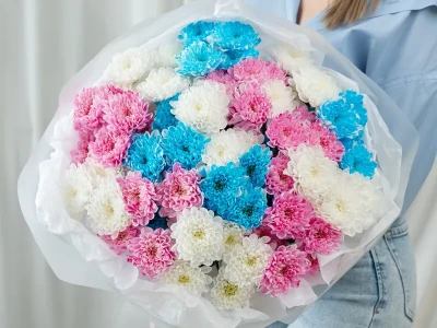 Букет из хризантем микс 