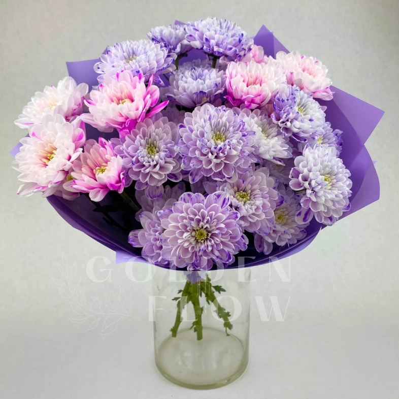 Букет из хризантем &laquo;Пастила&raquo;