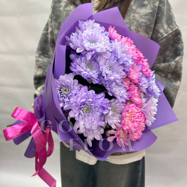 Букет из хризантем &laquo;Пастила&raquo;