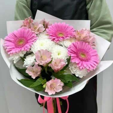 Букет с герберами «Нежный»