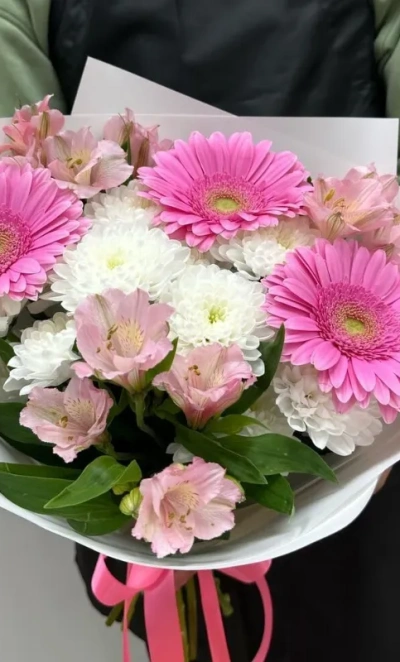 Букет с герберами «Нежный»