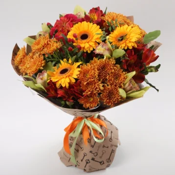 Букет с жёлтыми герберами