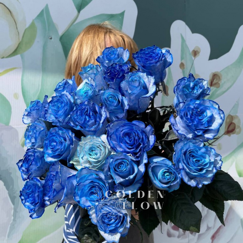 Монобукет «Синие розы»