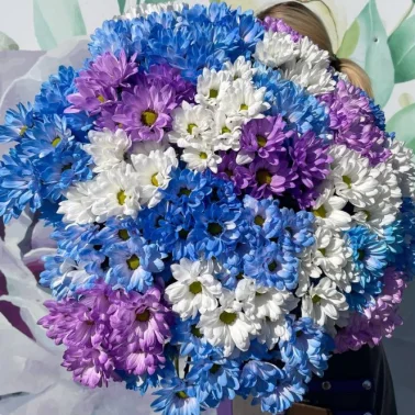 Букет из хризантем «Небесные ромашки»