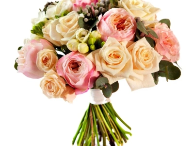 Букет невесты с пионовидными розамм