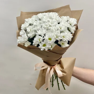 Букет из хризантем «Ромашковый»