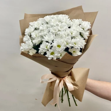 Букет из хризантем «Ромашковый»