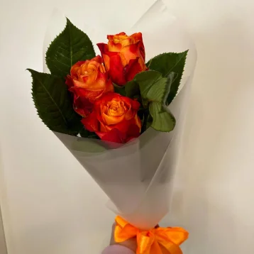 Букет из оранжевых роз «Закат»