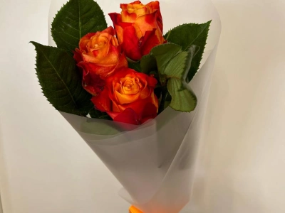 Букет из оранжевых роз «Закат»