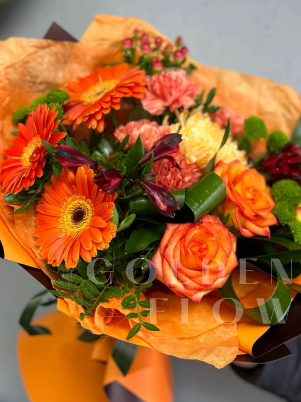 Сборный букет &laquo;Апельсиновый&raquo;