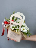 Композиция в сумочке  &laquo;Ромашковая&raquo; 2