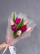 Букет тюльпанов "Розовая нежность" 0
