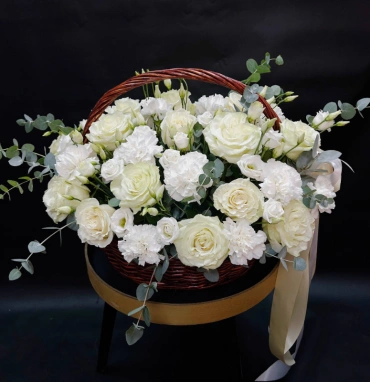 Корзина с розами «Тепло души»