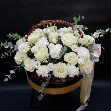 Корзина с розами «Тепло души»