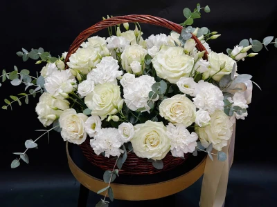 Корзина с розами «Тепло души»