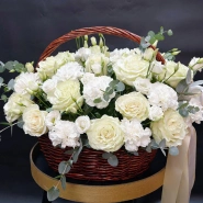 Корзина с розами &laquo;Тепло души&raquo; 1