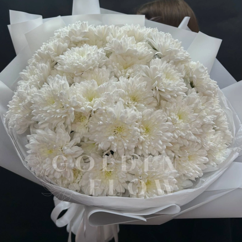 Моно-букет из хризантем &laquo;Трепет&raquo;