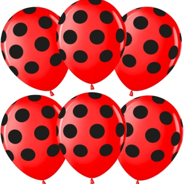 Шар латексный «Черные точки» 1 шт