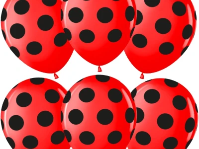 Шар латексный «Черные точки» 1 шт