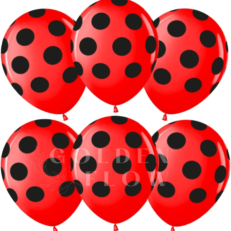 Шар латексный &laquo;Черные точки&raquo; 1 шт