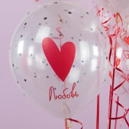 Шар &laquo;Про любовь...&raquo;, 1 шт, Прозрачный 2