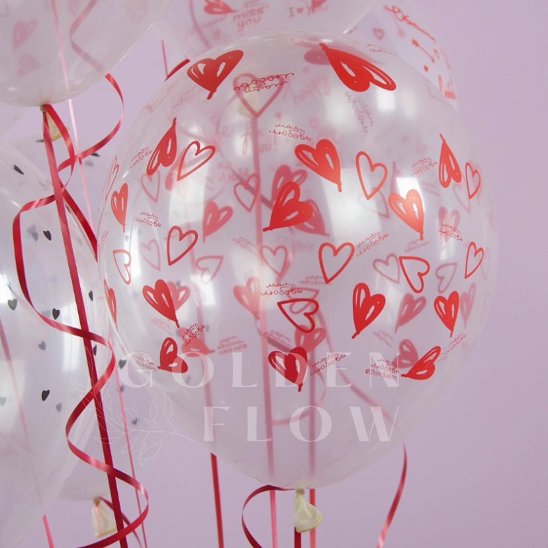 Шар &laquo;Про любовь...&raquo;, 1 шт, Прозрачный