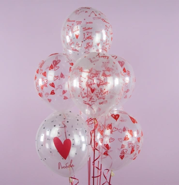 Шар «Про любовь...», 1 шт, Прозрачный