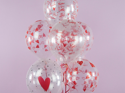 Шар «Про любовь...», 1 шт, Прозрачный