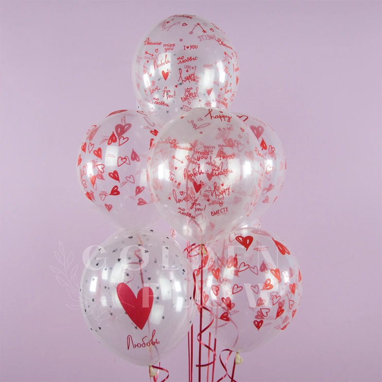 Шар &laquo;Про любовь...&raquo;, 1 шт, Прозрачный