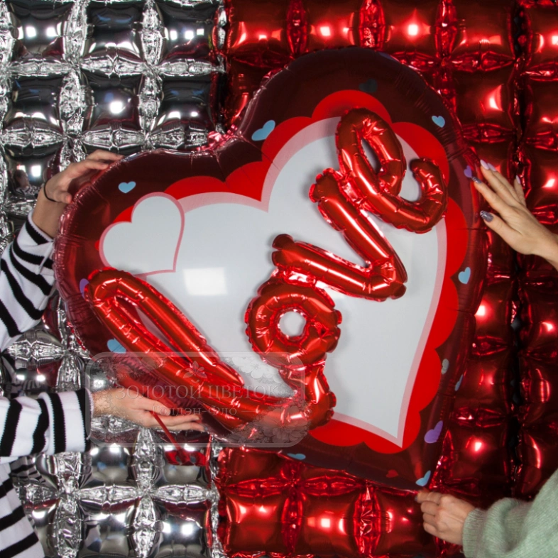 Шар &laquo;Сердце, 3D Love, Красный&raquo;