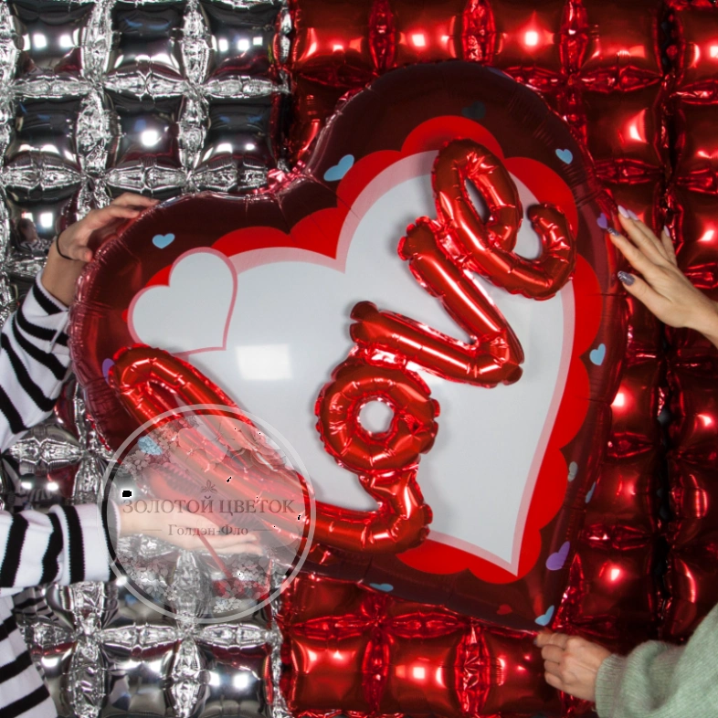 Шар &laquo;Сердце, 3D Love, Красный&raquo;