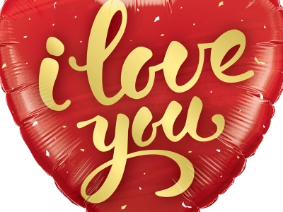 Шар Сердце, «Я Люблю Тебя (золотое конфетти)»