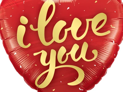 Шар Сердце, «Я Люблю Тебя (золотое конфетти)»