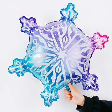 Шар «Фигура, Волшебная снежинка, Градиент»