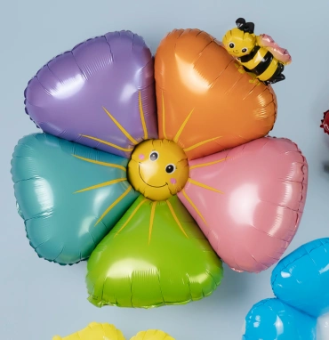 Шар Цветок, «Ромашка с пчелкой» (надув воздухом)