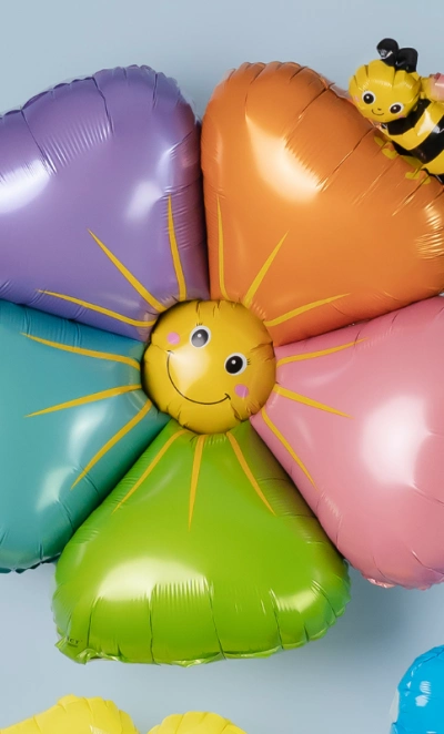 Шар Цветок, «Ромашка с пчелкой» (надув воздухом)