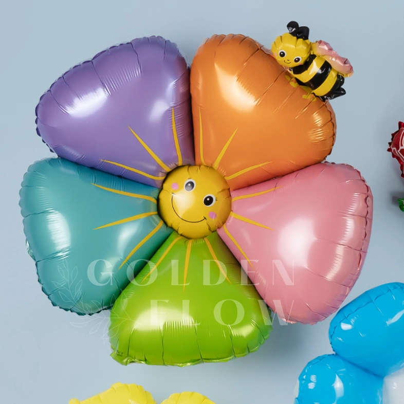 Шар Цветок, &laquo;Ромашка с пчелкой&raquo; (надув воздухом)