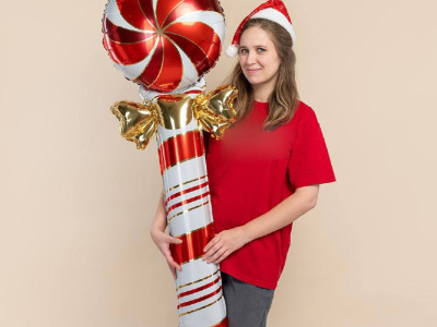 Шар Фигура, «Леденец трость с бантом»