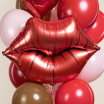 Шар  Фигура, «Губы, Поцелуй», 1 шт.