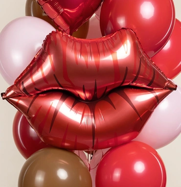 Шар  Фигура, «Губы, Поцелуй», 1 шт.