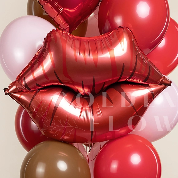 Шар  Фигура, &laquo;Губы, Поцелуй&raquo;, 1 шт.